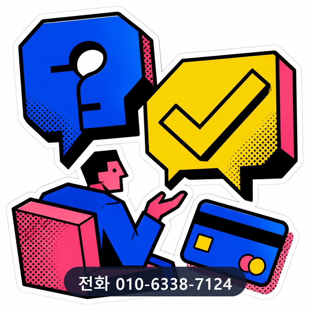 신용카드 한도 대출 자주 묻는 질문 이미지 · 문의 010-6338-7124
